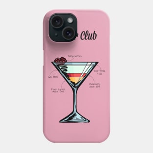 Clover Club Cocktail Recipe Phone Case