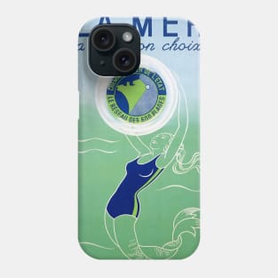 Vintage Travel Poster France La Mer a fait son choix 1930s Phone Case