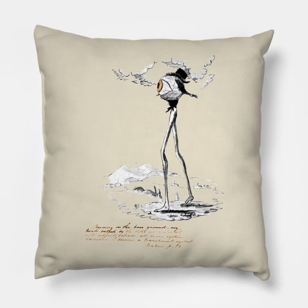 The Transparent Eyeball - Ralph Waldo Emerson Pillow by The Blue Box