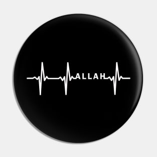 Allah Heartbeat Pin