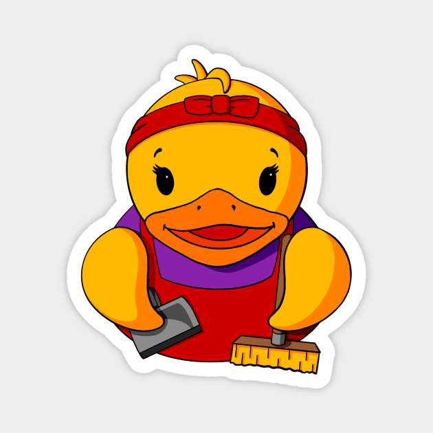 Cleaner Rubber Duck Magnet by Alisha Ober Designs