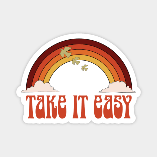 Take it Easy Retro 1970s Magnet