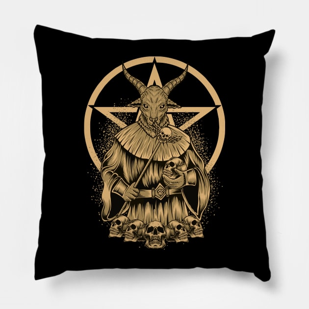 Baphomet Satanic Pillow by Bananagreen