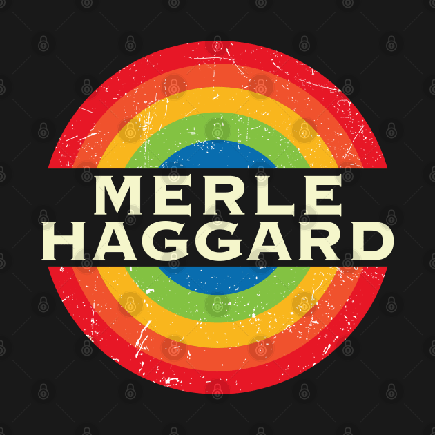 Personalized Merle Name Retro Rainbow Circle Distressed Style by Roza Wolfwings