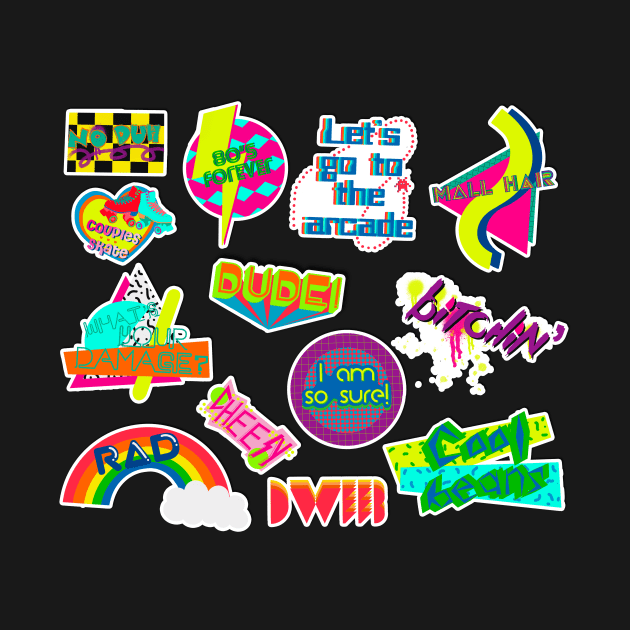 80's stickers by jenblove