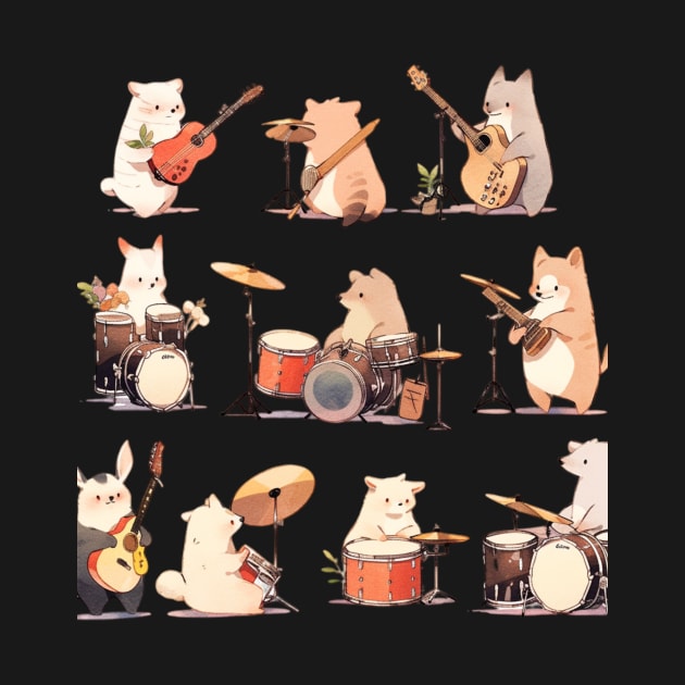 Instrumental Animals by LookFreshDesigns