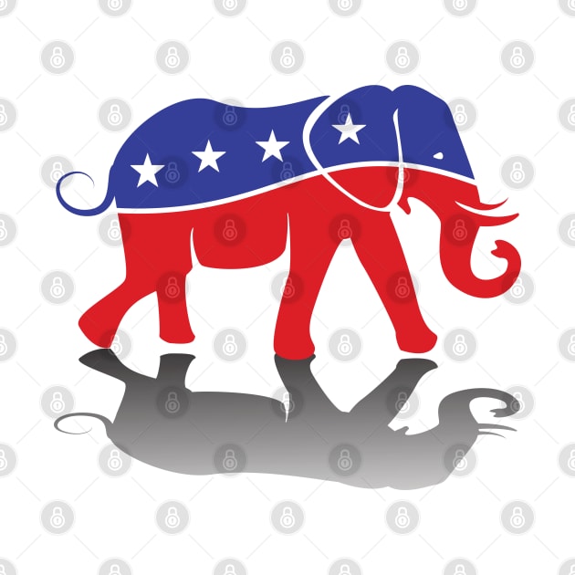 Republican Elephant American Flag by MonkeyBusiness