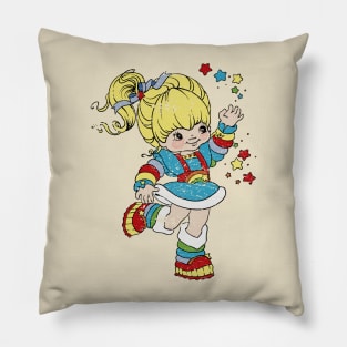 rainbow brite vintage Pillow