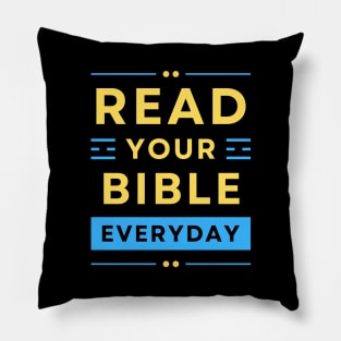 Read Your Bible Everyday | Christian Typography Pillow