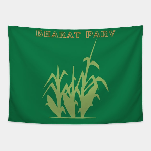 Bharat Parv - Green Plant Tapestry by Bharat Parv