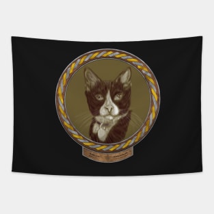Bobby Cat (frame gold silver celtic rope) Tapestry