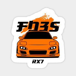 Front orange rx7 fd3s Magnet