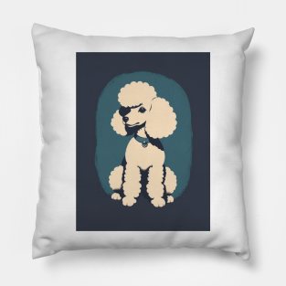 Poodle Dog 2 - Japanese Old Vintage Pillow