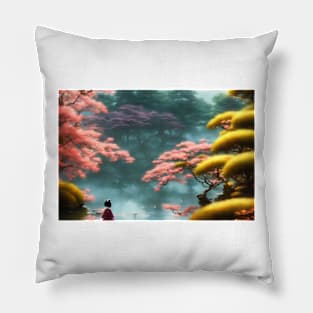 Pink Tree Gardens Pillow