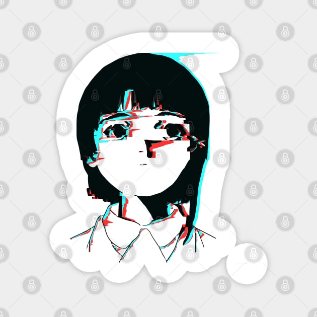 Lain 3D Glitch 01 Magnet by RAdesigns