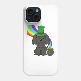 Funny sheepdog celebrates st patricks day Phone Case