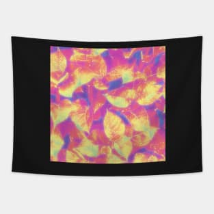 Pink and Golden Leaves Design Tapestry