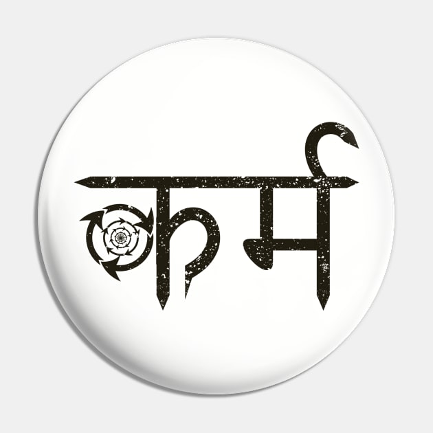 Sanskrit Karma Pin by HurdyGurdy