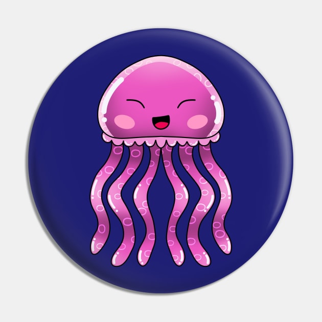 Little Pink Squid Pin by LoneJensen