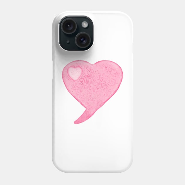 Heart Speech Bubble Phone Case by Aisiiyan