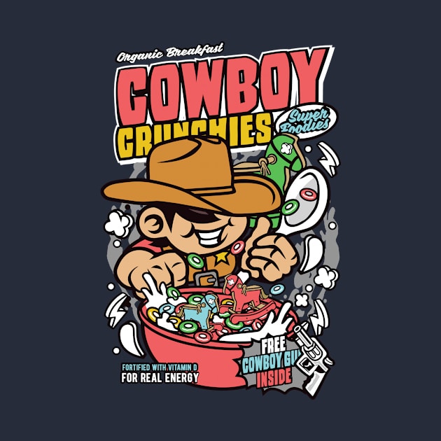 Retro Cereal Box Cowboy Crunchies // Junk Food Nostalgia // Cereal Lover by Now Boarding