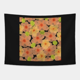 Watercolour flowerpattern in orange and yellow Tapestry