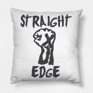 Straight Edge Fist Punk Rock Movement Pillow