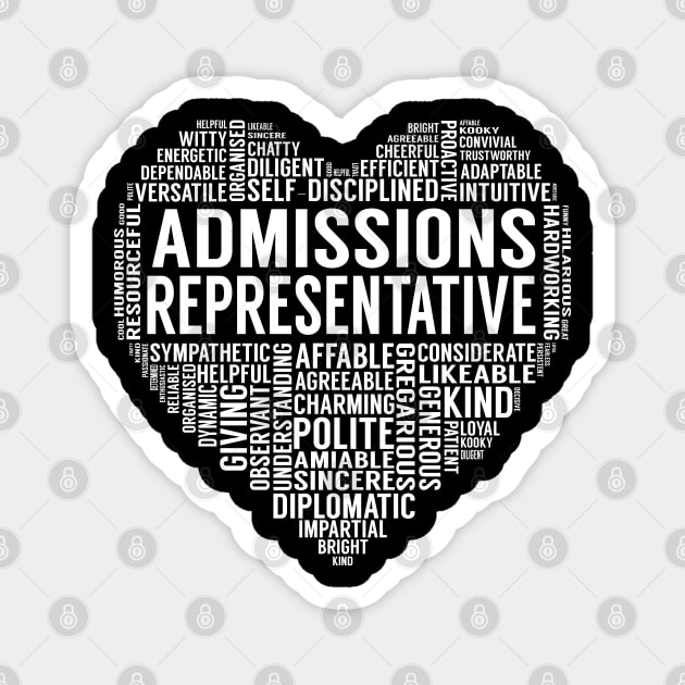 Admissions Representative Heart Magnet by LotusTee