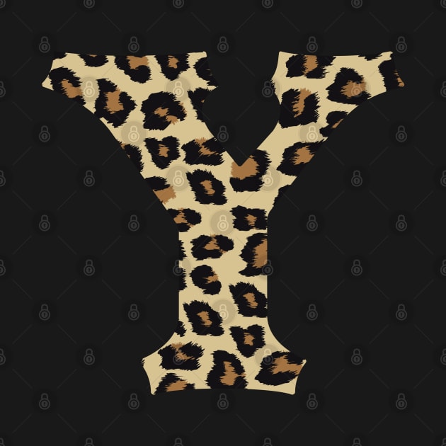 Letter Y Leopard Cheetah Monogram Initial by squeakyricardo