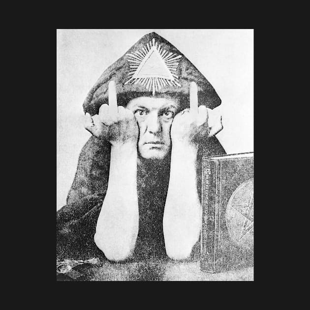 Aleister Crowley Middle Finger by Stacy Peters Art