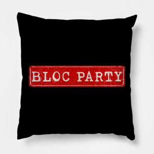 vintage retro plate Bloc Party Pillow