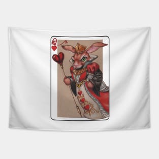 Queen of Hearts Rabbit Tapestry