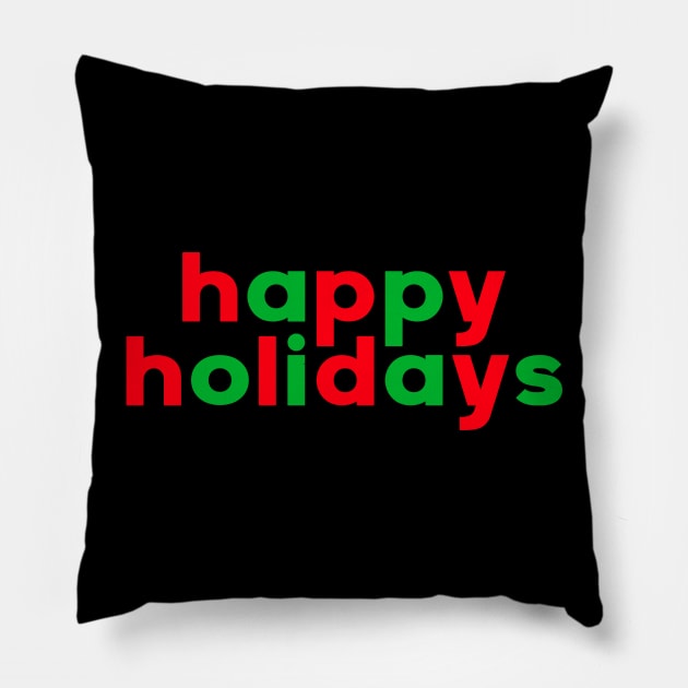 Simply Happy Holidays Pillow by XanderWitch Creative