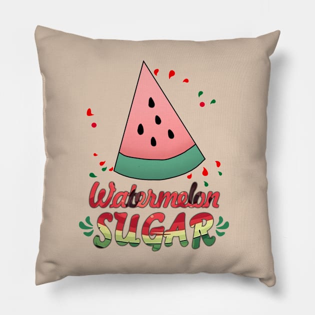 Watermelon Sugar Pillow by RainasArt