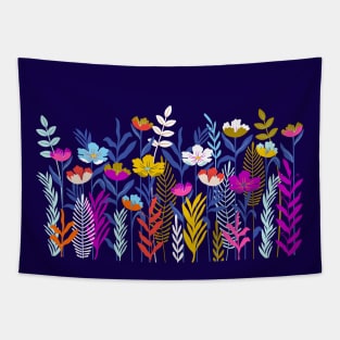 Bright and beautiful tropical flowers and plants Tapestry