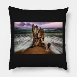 A Battered Tree Stump Pillow