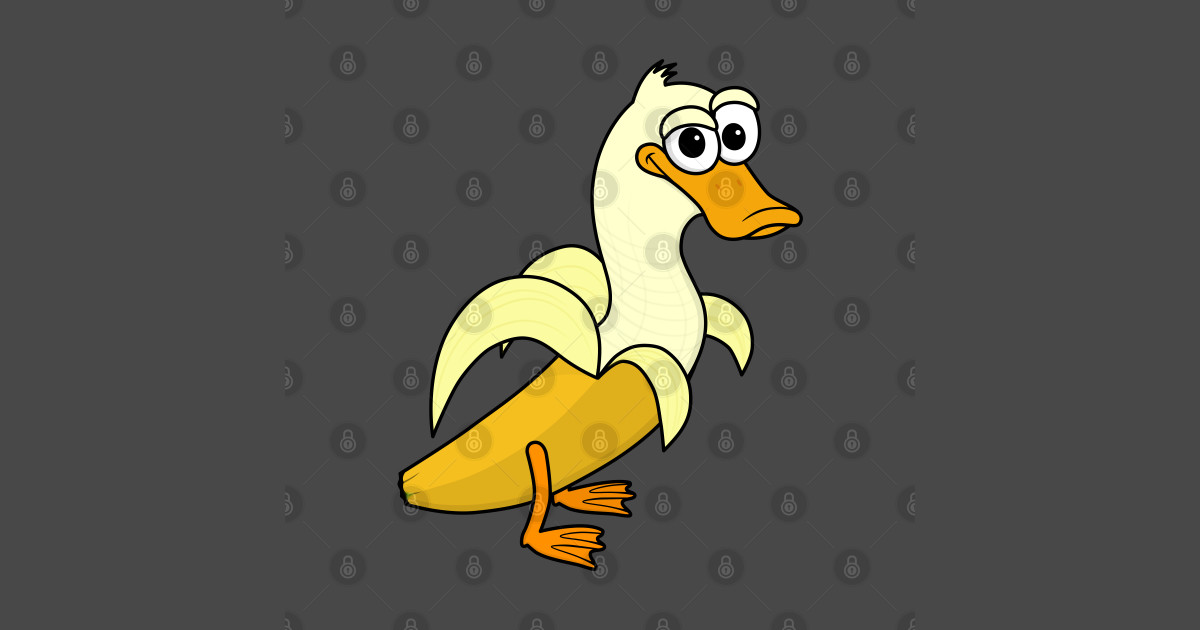 Funny Cartoon Banana Duck Hybrid Humor Meme Banana Duck Duck Ducks