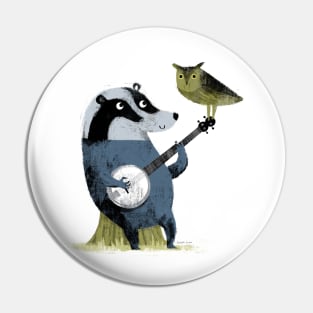Badger and Owl Pin