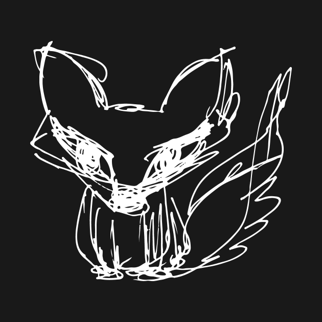 Fox Sketch (white ink) by BigBridgeStudios