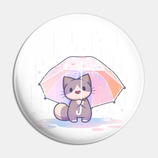 Rainy Day Cat Pin