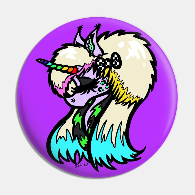 Scene Queen Unicorn Pin by Jan Grackle