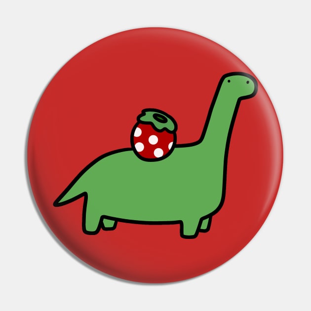 Strawberry Brontosaurus Pin by saradaboru