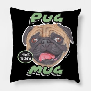 Cute funny fun loving pug face dog adorable Pug Pillow