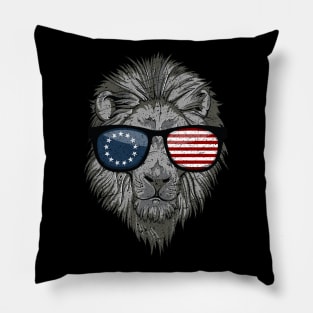 1776 Flag Lion Pride Pillow