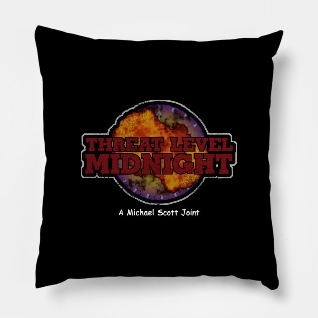 Threat Level Midnight Pillow by Clobberbox