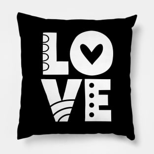 White Love Letters Pillow