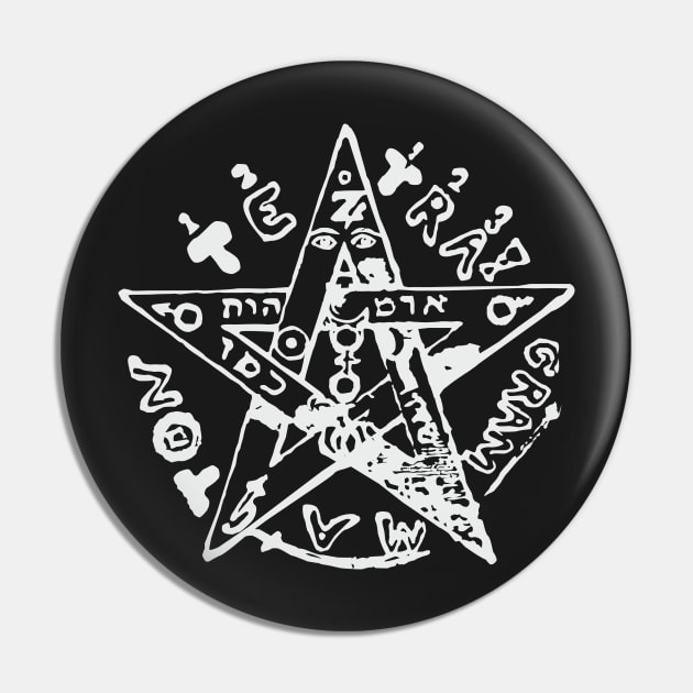 Tetragrammaton Blotter Art Pin by BlotterArt