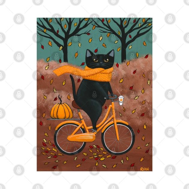 Fall Bicycle Ride by KilkennyCat Art