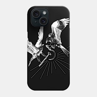 Red Kites (white on dark) Phone Case