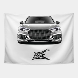 audi rs4 white Tapestry
